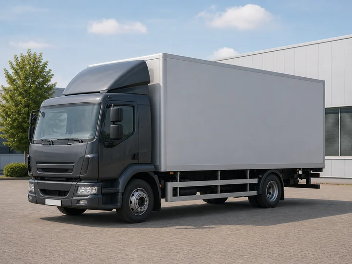 Beispiel eines großen Koffer-Lkw für umfangreichere Transporte.