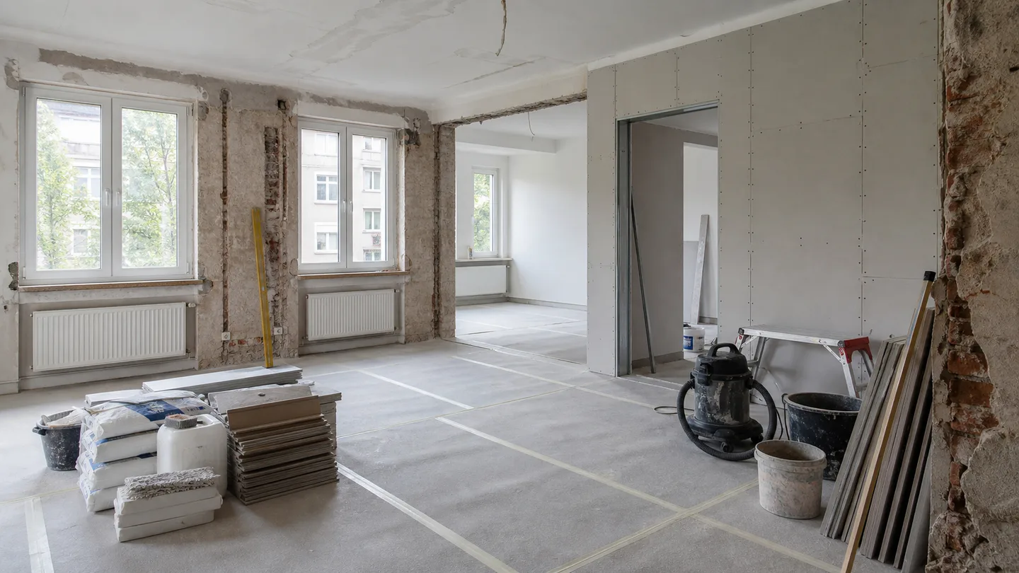 Komplettsanierung einer Wohnung als Beispielvisualisierung