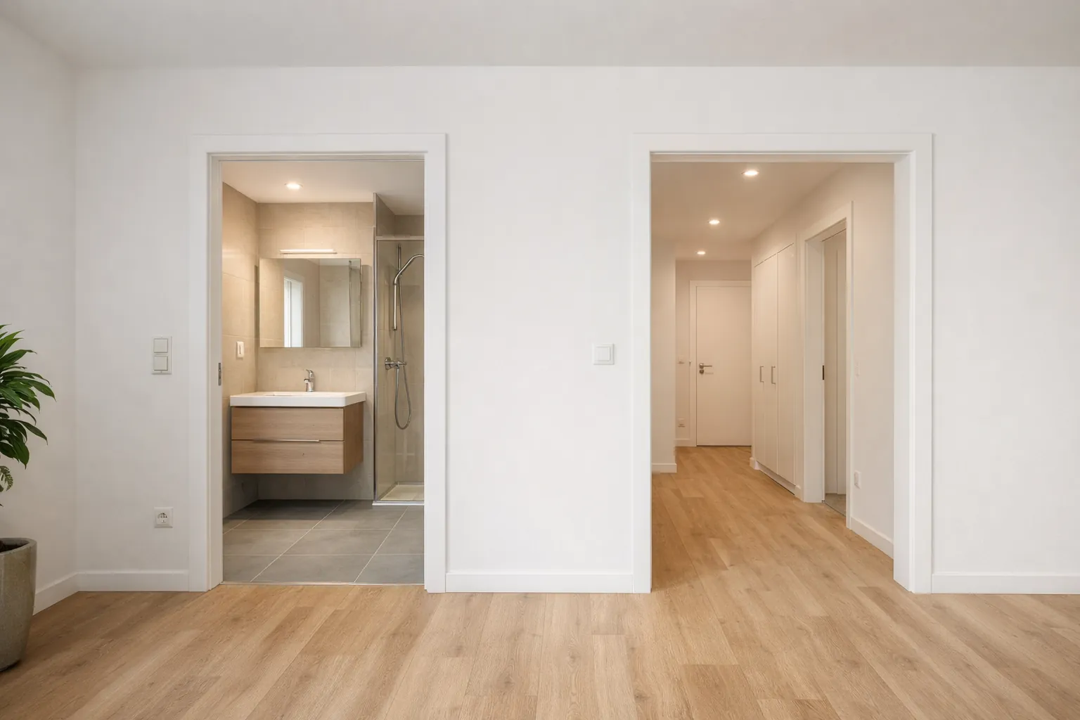 Modernisierte Wohnung als Beispiel für eine Komplettsanierung in Mülheim